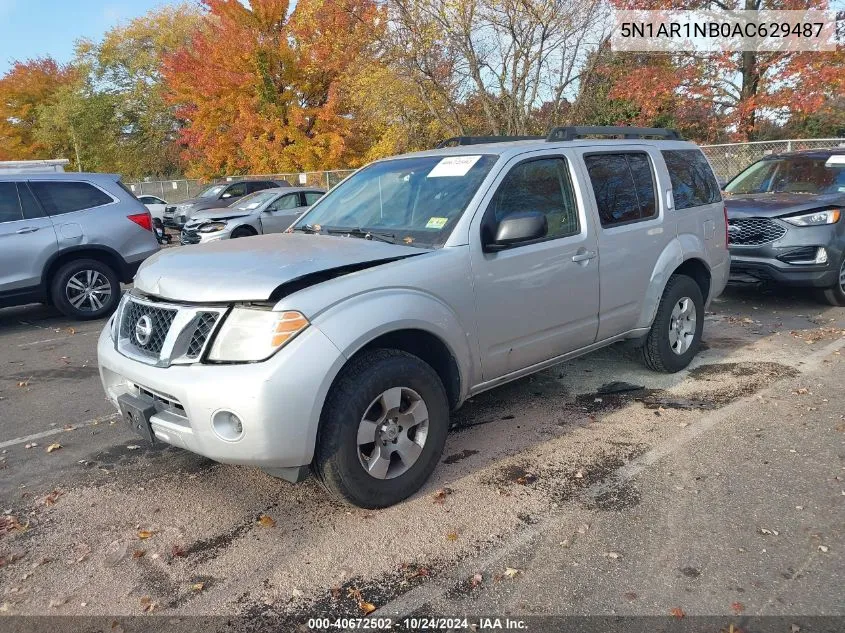 2010 Nissan Pathfinder S VIN: 5N1AR1NB0AC629487 Lot: 40672502