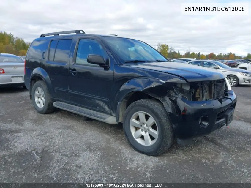 2011 Nissan Pathfinder Sv VIN: 5N1AR1NB1BC613008 Lot: 12125909