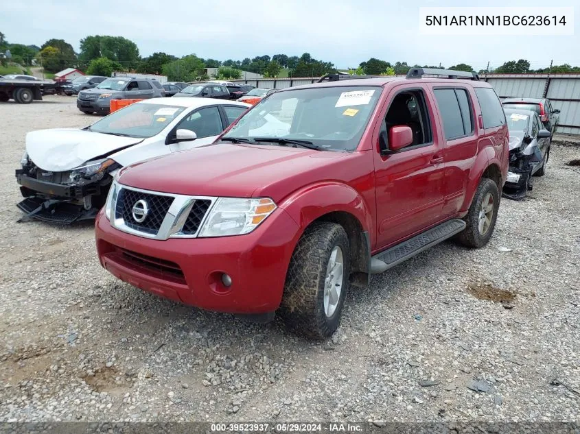 2011 Nissan Pathfinder Sv VIN: 5N1AR1NN1BC623614 Lot: 39523937