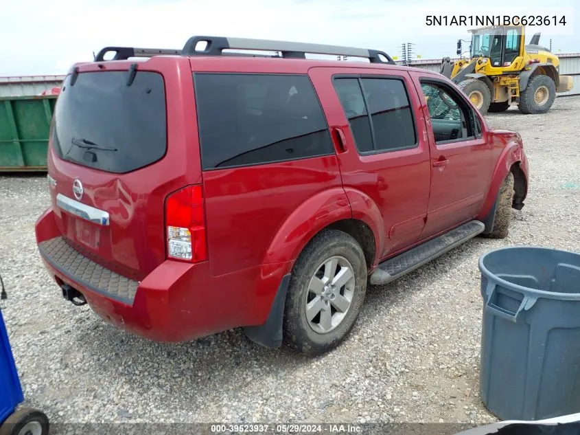 2011 Nissan Pathfinder Sv VIN: 5N1AR1NN1BC623614 Lot: 39523937