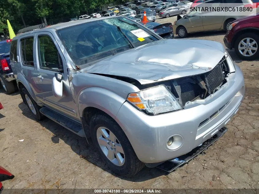 5N1AR1NBXBC618840 2011 Nissan Pathfinder Sv