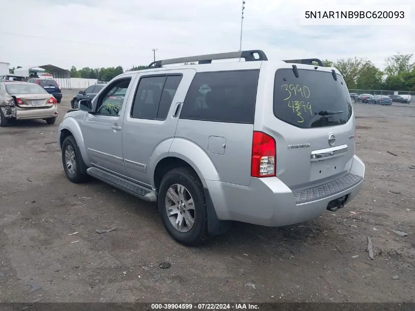 2011 Nissan Pathfinder Silver VIN: 5N1AR1NB9BC620093 Lot: 39904599