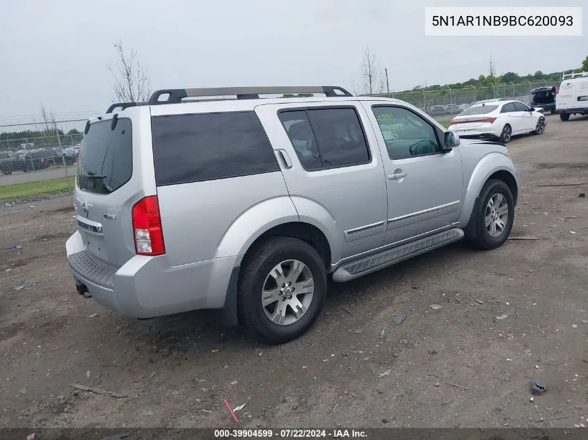 2011 Nissan Pathfinder Silver VIN: 5N1AR1NB9BC620093 Lot: 39904599