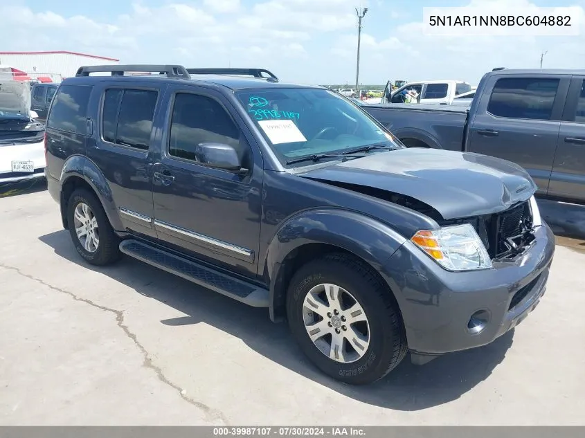 2011 Nissan Pathfinder Silver VIN: 5N1AR1NN8BC604882 Lot: 39987107