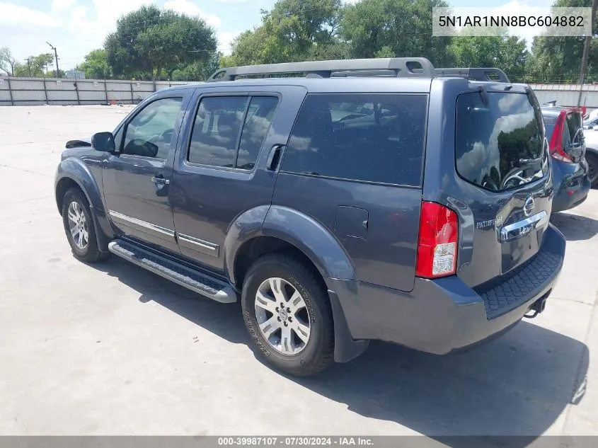 2011 Nissan Pathfinder Silver VIN: 5N1AR1NN8BC604882 Lot: 39987107