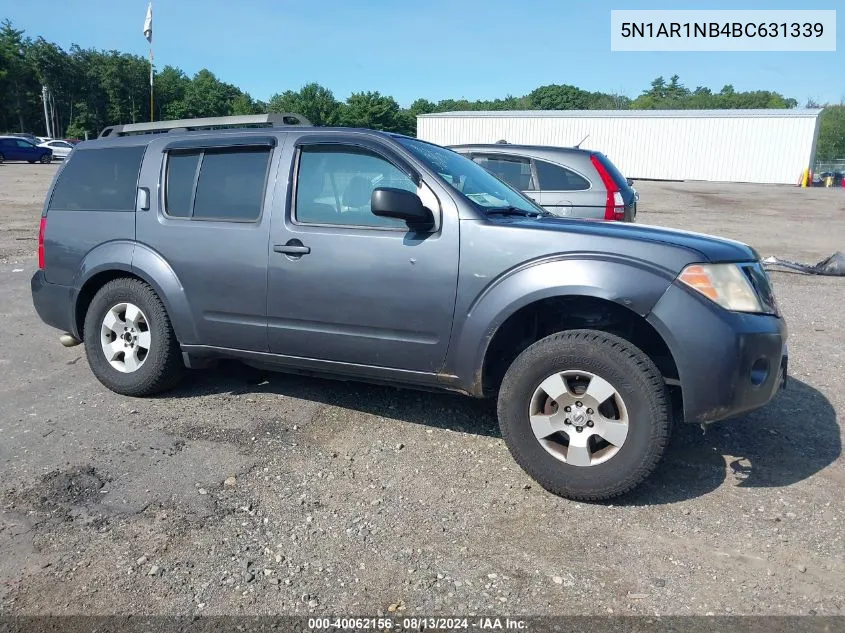 2011 Nissan Pathfinder S/Le/Se VIN: 5N1AR1NB4BC631339 Lot: 40062156