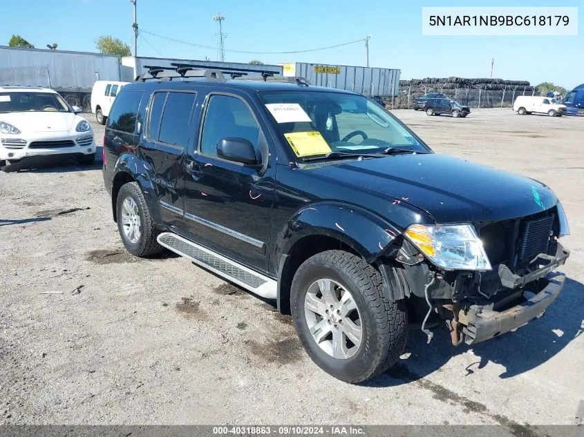 2011 Nissan Pathfinder Silver VIN: 5N1AR1NB9BC618179 Lot: 40318863