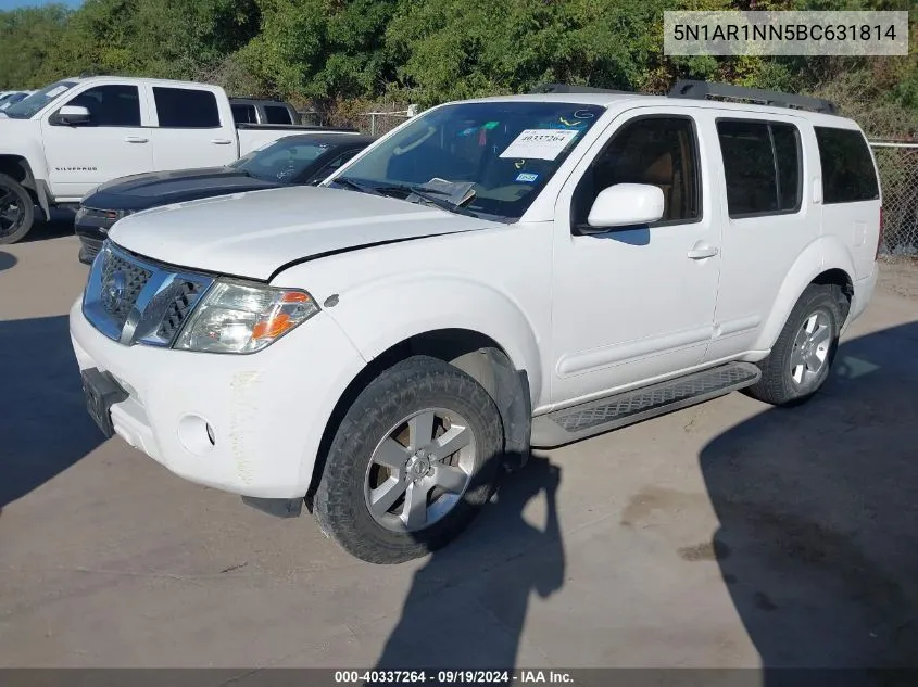 2011 Nissan Pathfinder Sv VIN: 5N1AR1NN5BC631814 Lot: 40337264