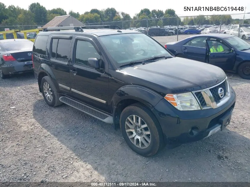 2011 Nissan Pathfinder Le VIN: 5N1AR1NB4BC619448 Lot: 40372511