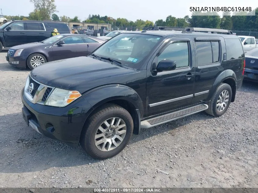 2011 Nissan Pathfinder Le VIN: 5N1AR1NB4BC619448 Lot: 40372511