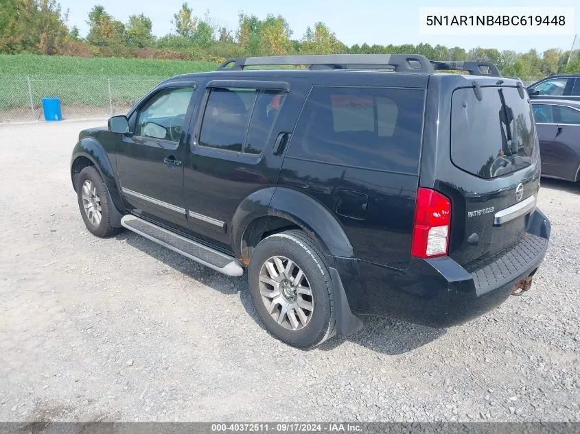 2011 Nissan Pathfinder Le VIN: 5N1AR1NB4BC619448 Lot: 40372511