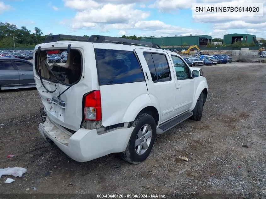 5N1AR1NB7BC614020 2011 Nissan Pathfinder S/Le/Se