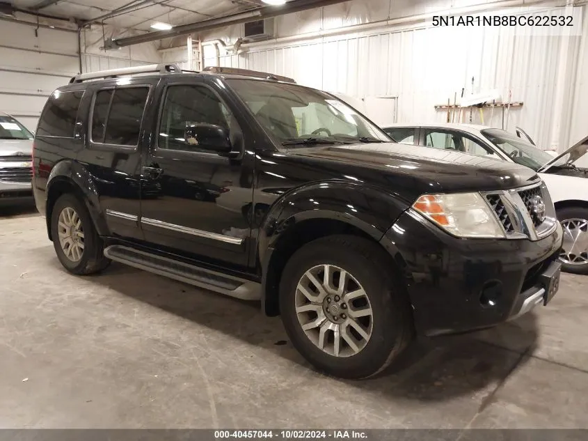 2011 Nissan Pathfinder Le VIN: 5N1AR1NB8BC622532 Lot: 40457044