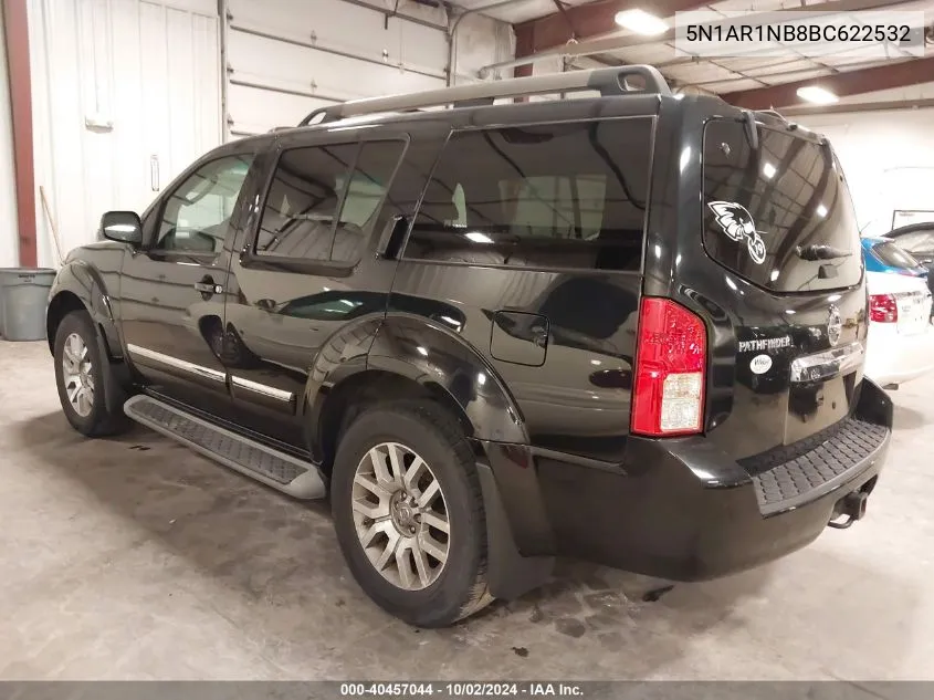 2011 Nissan Pathfinder Le VIN: 5N1AR1NB8BC622532 Lot: 40457044