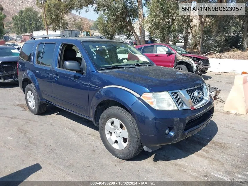 2011 Nissan Pathfinder S VIN: 5N1AR1NN9BC623957 Lot: 40496298