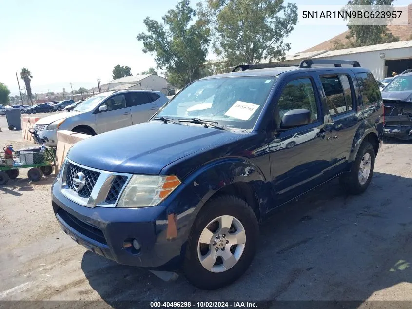 2011 Nissan Pathfinder S VIN: 5N1AR1NN9BC623957 Lot: 40496298