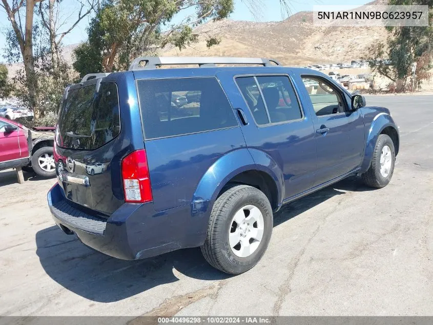 2011 Nissan Pathfinder S VIN: 5N1AR1NN9BC623957 Lot: 40496298