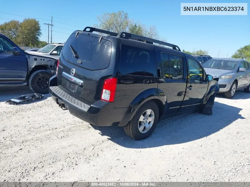 2011 Nissan Pathfinder S VIN: 5N1AR1NBXBC623374 Lot: 40523852