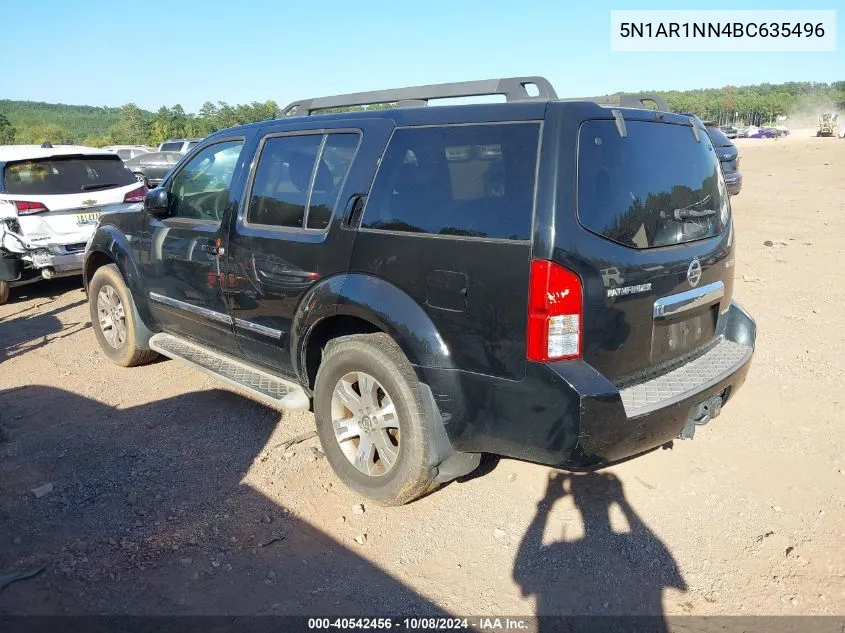 2011 Nissan Pathfinder Silver VIN: 5N1AR1NN4BC635496 Lot: 40542456