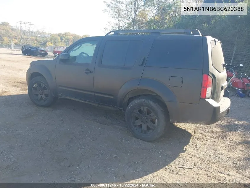 2011 Nissan Pathfinder Silver VIN: 5N1AR1NB6BC620388 Lot: 40611246