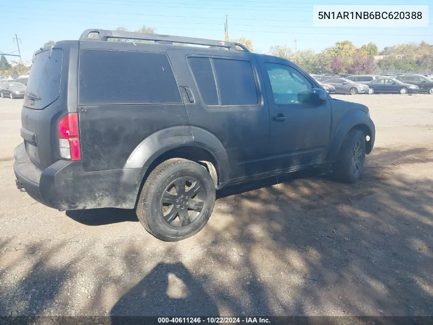 2011 Nissan Pathfinder Silver VIN: 5N1AR1NB6BC620388 Lot: 40611246