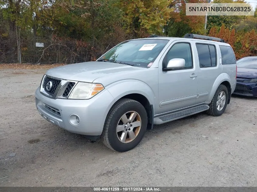 2011 Nissan Pathfinder Sv VIN: 5N1AR1NB0BC628325 Lot: 40611259