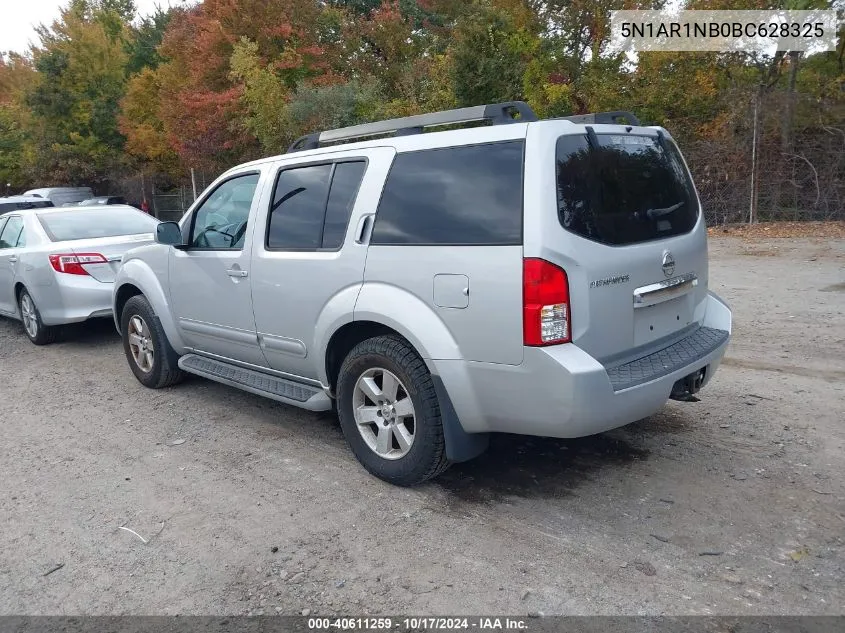 2011 Nissan Pathfinder Sv VIN: 5N1AR1NB0BC628325 Lot: 40611259