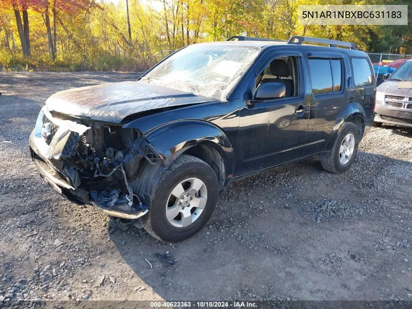 2011 Nissan Pathfinder S VIN: 5N1AR1NBXBC631183 Lot: 40623363