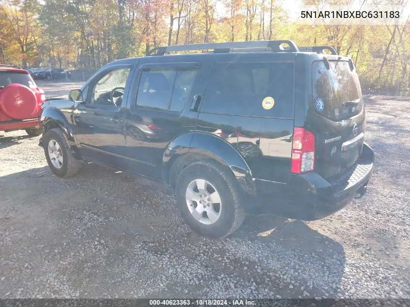 2011 Nissan Pathfinder S VIN: 5N1AR1NBXBC631183 Lot: 40623363