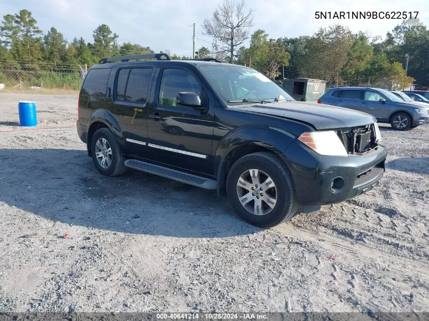 2011 Nissan Pathfinder Silver VIN: 5N1AR1NN9BC622517 Lot: 40641214