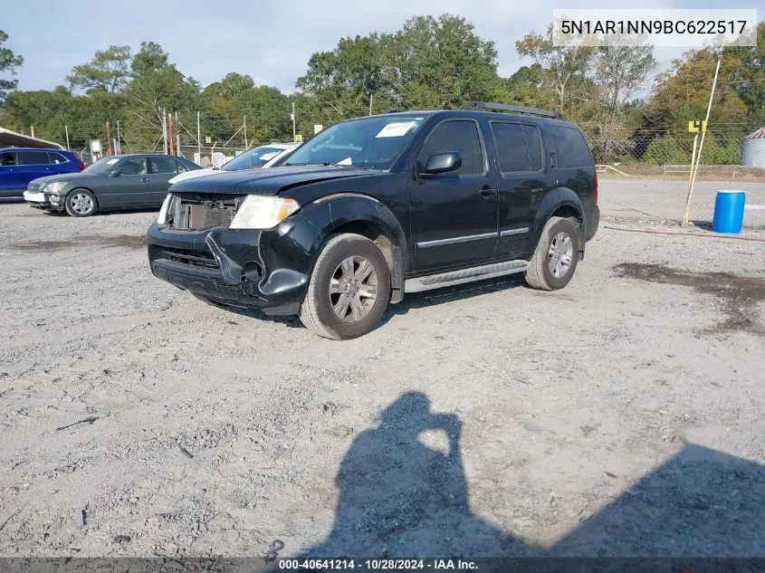 2011 Nissan Pathfinder Silver VIN: 5N1AR1NN9BC622517 Lot: 40641214