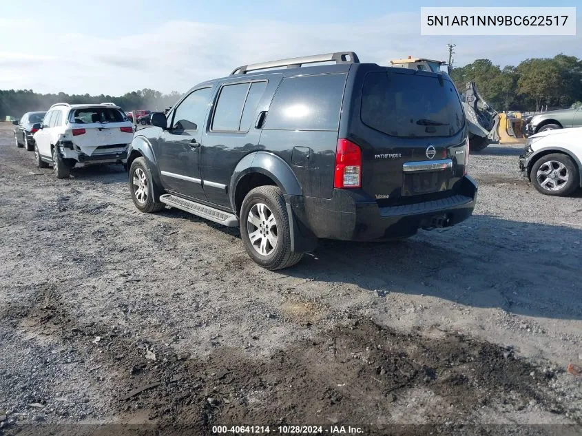 2011 Nissan Pathfinder Silver VIN: 5N1AR1NN9BC622517 Lot: 40641214