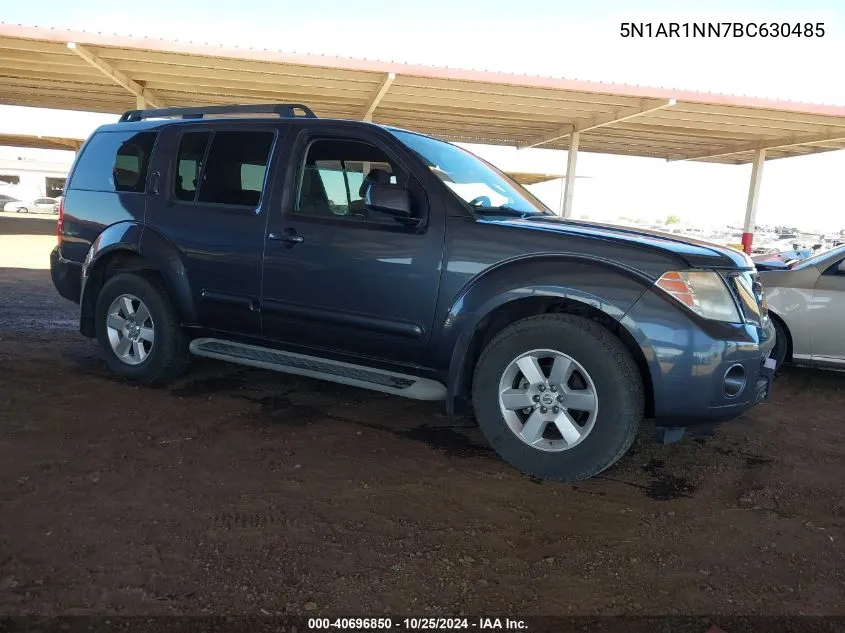 2011 Nissan Pathfinder Sv VIN: 5N1AR1NN7BC630485 Lot: 40696850