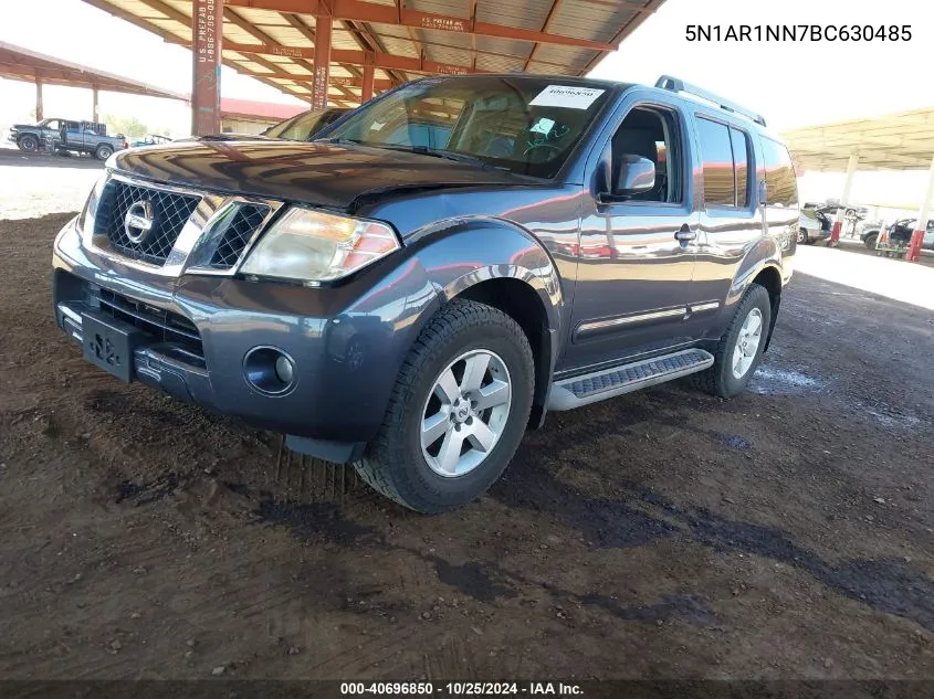 2011 Nissan Pathfinder Sv VIN: 5N1AR1NN7BC630485 Lot: 40696850