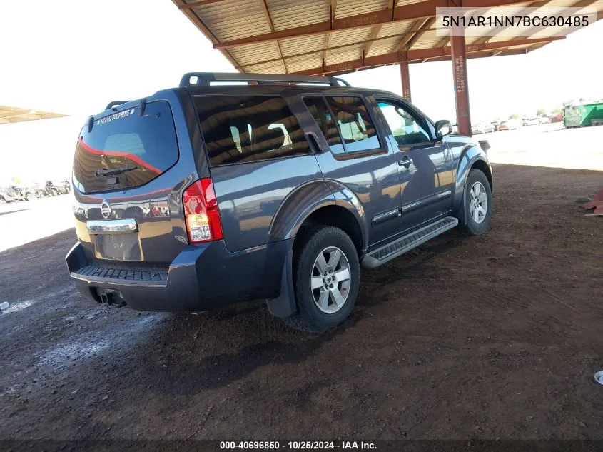 2011 Nissan Pathfinder Sv VIN: 5N1AR1NN7BC630485 Lot: 40696850