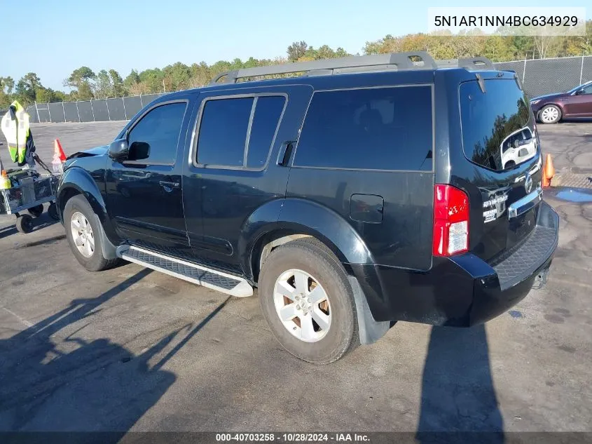 2011 Nissan Pathfinder Sv VIN: 5N1AR1NN4BC634929 Lot: 40703258