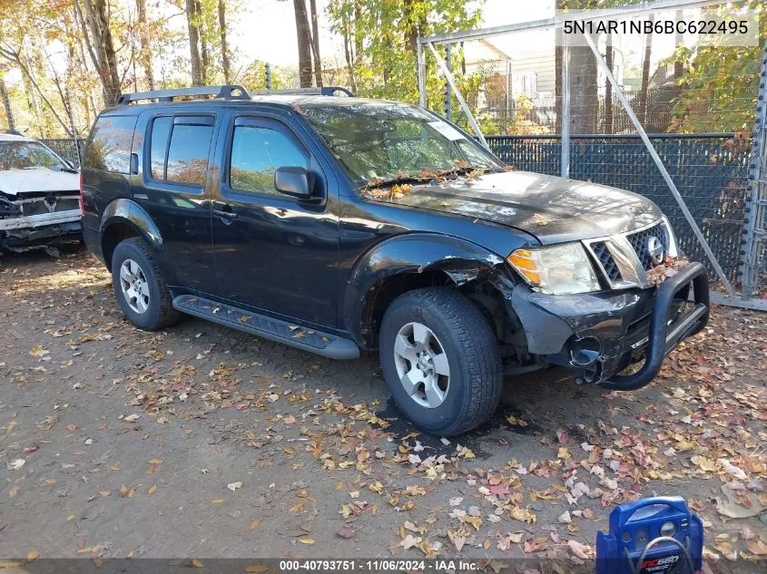 2011 Nissan Pathfinder S VIN: 5N1AR1NB6BC622495 Lot: 40793751