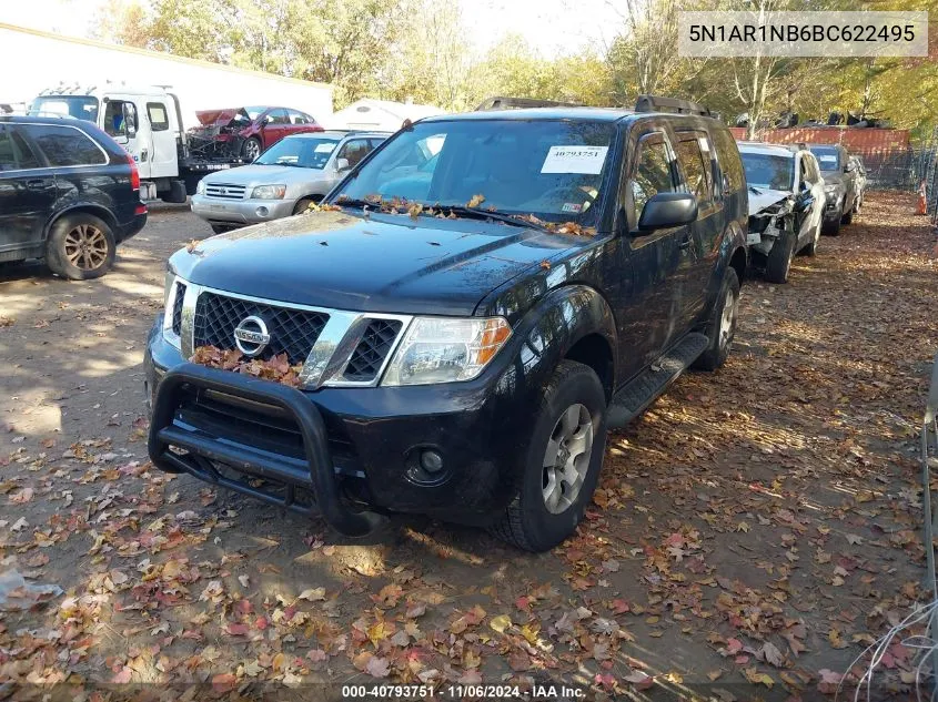 2011 Nissan Pathfinder S VIN: 5N1AR1NB6BC622495 Lot: 40793751