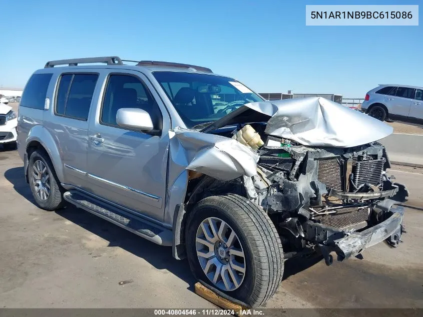 2011 Nissan Pathfinder Le VIN: 5N1AR1NB9BC615086 Lot: 40804546