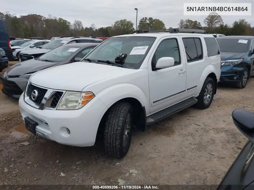 2011 Nissan Pathfinder Le VIN: 5N1AR1NB4BC614864 Lot: 40899206