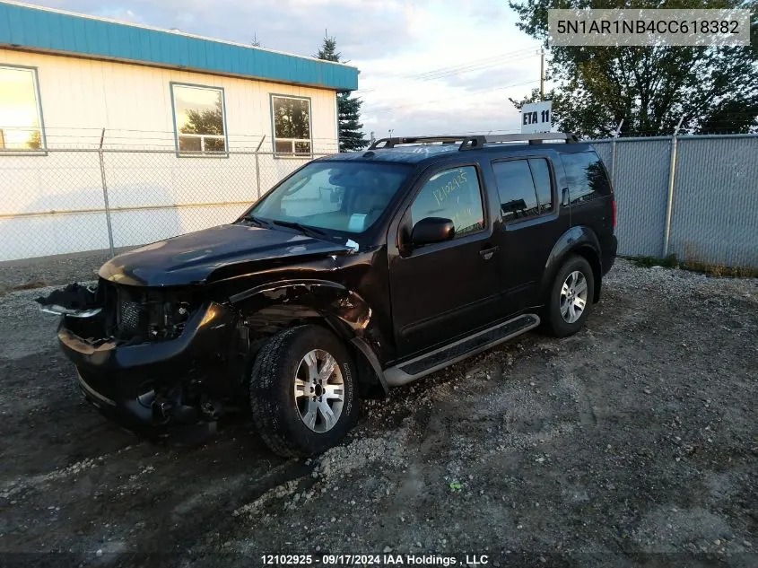 2012 Nissan Pathfinder VIN: 5N1AR1NB4CC618382 Lot: 12102925