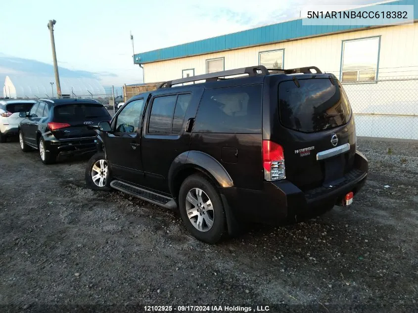 2012 Nissan Pathfinder VIN: 5N1AR1NB4CC618382 Lot: 12102925