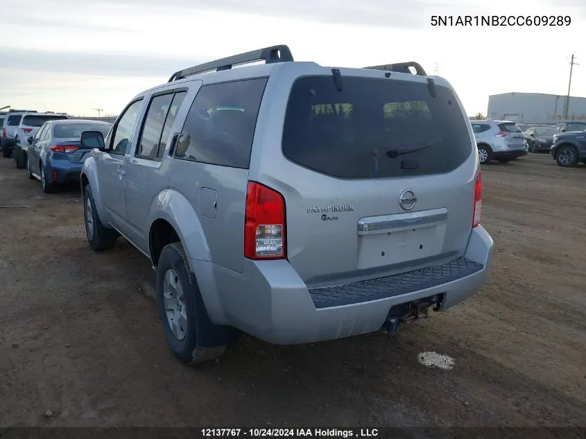 2012 Nissan Pathfinder VIN: 5N1AR1NB2CC609289 Lot: 12137767