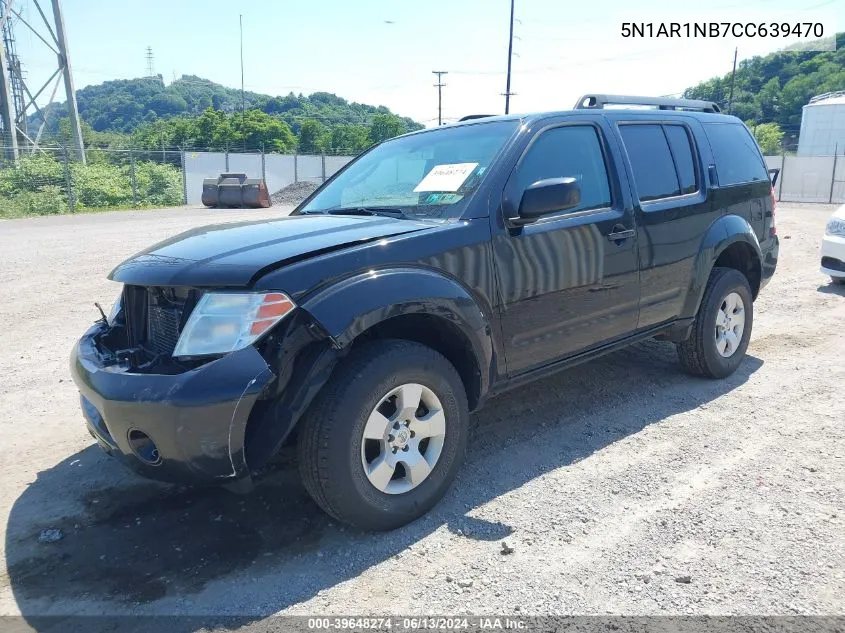 2012 Nissan Pathfinder S VIN: 5N1AR1NB7CC639470 Lot: 39648274