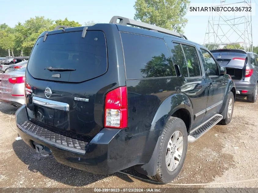 2012 Nissan Pathfinder Silver VIN: 5N1AR1NB7CC636732 Lot: 39919023