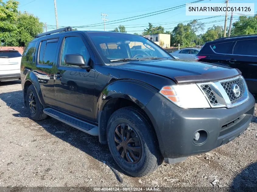 2012 Nissan Pathfinder VIN: 5N1AR1NBXCC614126 Lot: 40553624