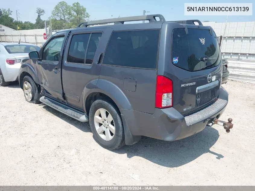 2012 Nissan Pathfinder Sv VIN: 5N1AR1NN0CC613139 Lot: 40114180