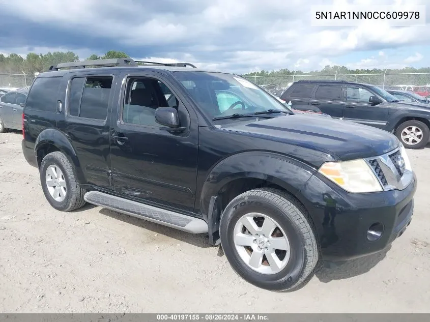 5N1AR1NN0CC609978 2012 Nissan Pathfinder Sv