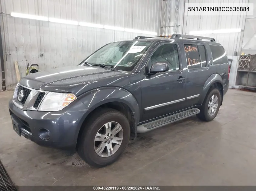 5N1AR1NB8CC636884 2012 Nissan Pathfinder Silver