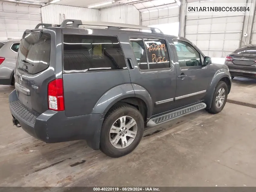 5N1AR1NB8CC636884 2012 Nissan Pathfinder Silver